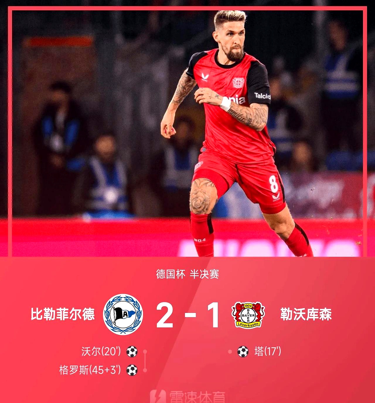 勒沃库森客场胜出，积分大幅提升